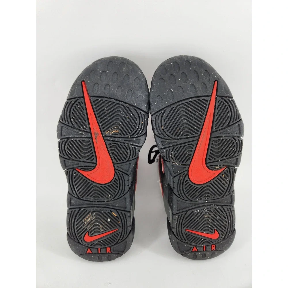 Nike Air More Uptempo Youth 2.5Y Black White Red DH9723-200 Basketball Shoes